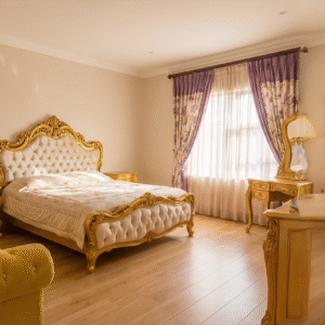 imperial crest grey luxury bedroom set