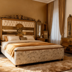 royal opulence gold bedroom set